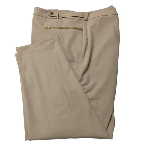 Calvin Klein Womens Plus Business Professional Straight Leg Beige Pants- 24W - Picture 2 of 6